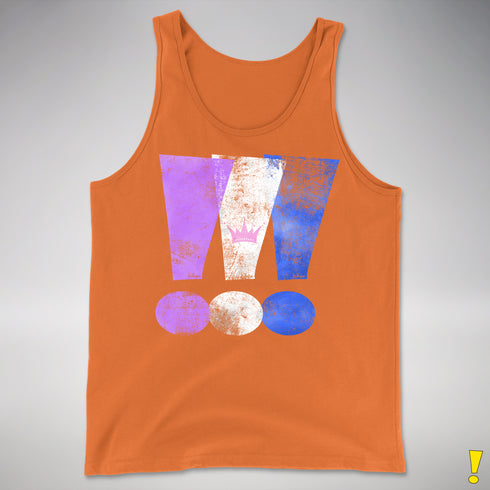 Drag Pride Grunge Exclamation Points Premium Tank Top - Orange